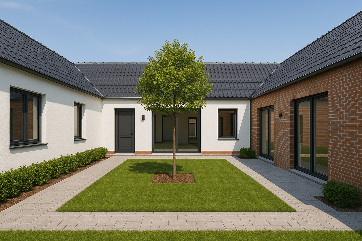 Neo-Traditional Courtyard Homes