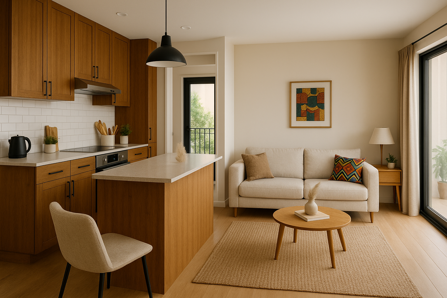 Open plan kitchen