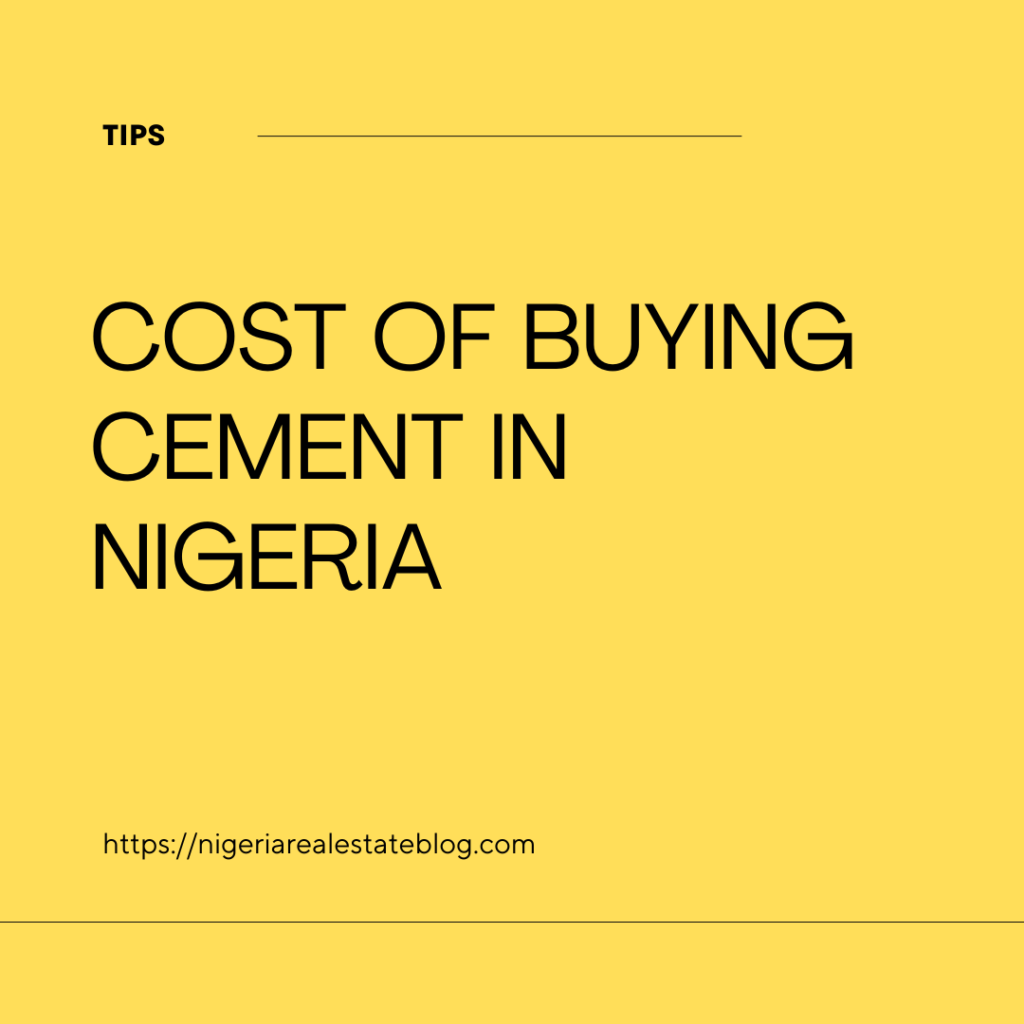 Cost of Buying Cement in Nigeria Nigerian Real Estate Blog