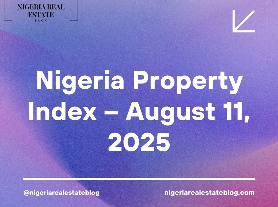 Nigeria property index chart for August 11, 2025
