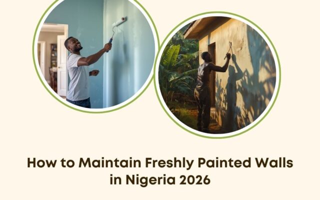maintain freshly painted walls Nigeria