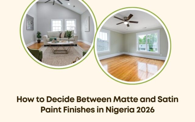 matte vs satin paint finishes Nigeria