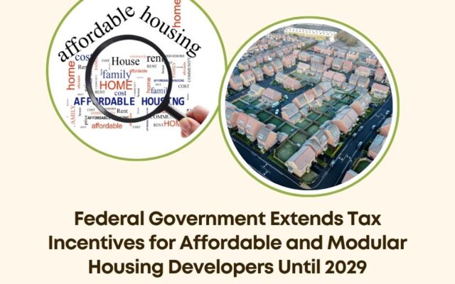 tax incentives modular housing 2029