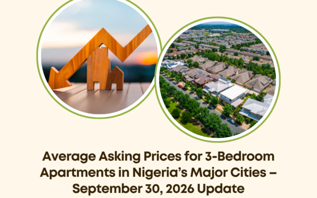 average asking prices 3-bedroom apartments Nigeria September 2026
