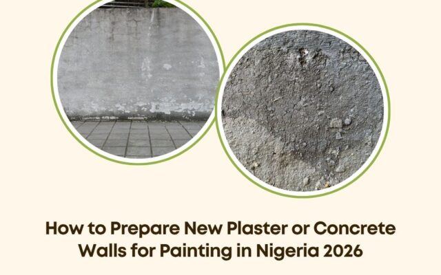 prepare new plaster concrete walls painting Nigeria