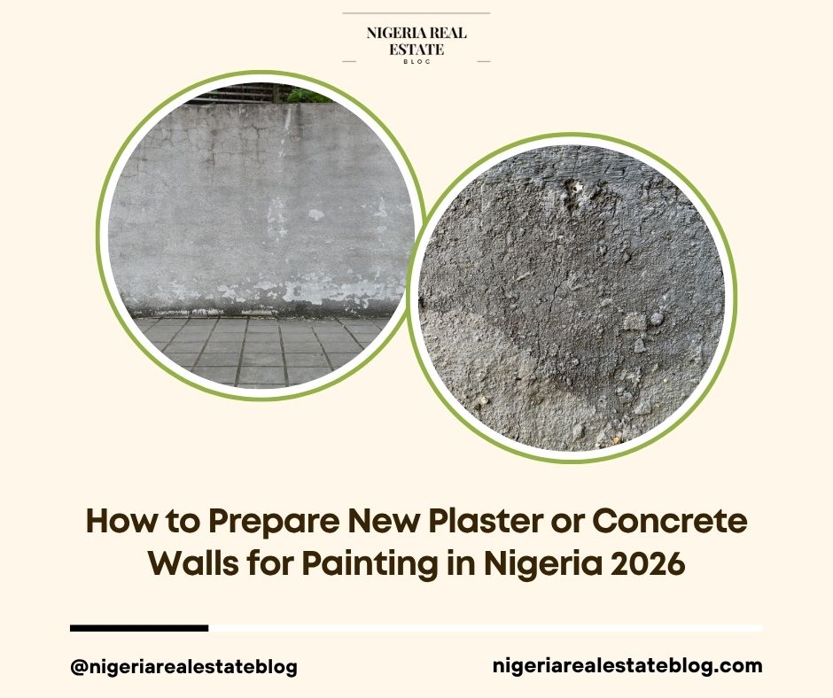 prepare new plaster concrete walls painting Nigeria