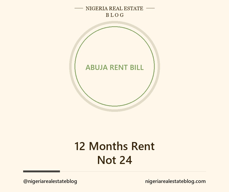 Abuja bill proposing 12 months rent limit with 5 million naira fine
