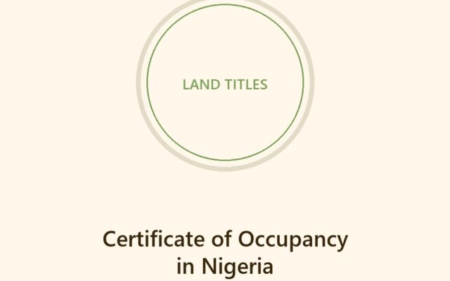 Certificate of Occupancy in Nigeria guide 2026