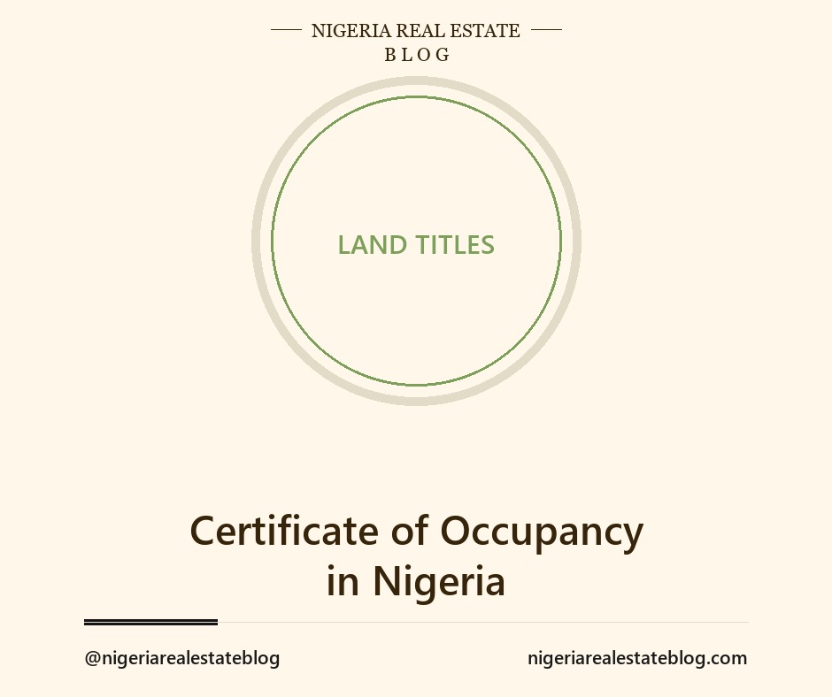 Certificate of Occupancy in Nigeria guide 2026