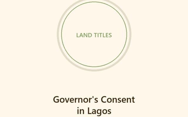 Governor's consent Lagos land title 2026