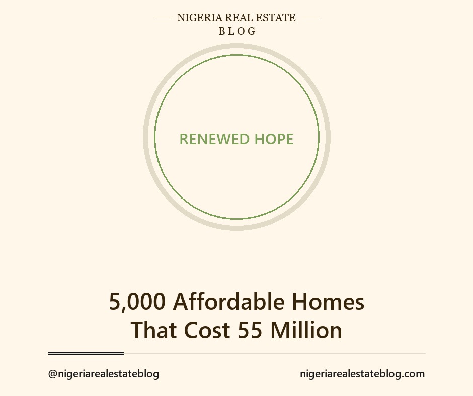 Renewed Hope 5000 homes Ibeju-Lekki with 5.5 million equity implying 55 million units