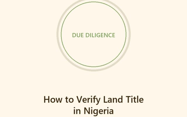 Verifying land title in Nigeria before buying